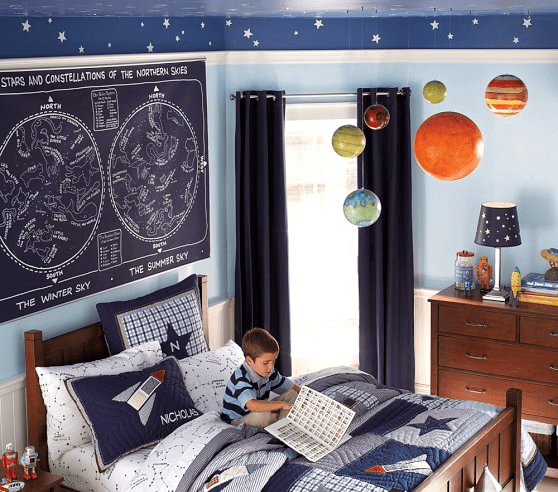 Outer Space Exploration kids bedroom design