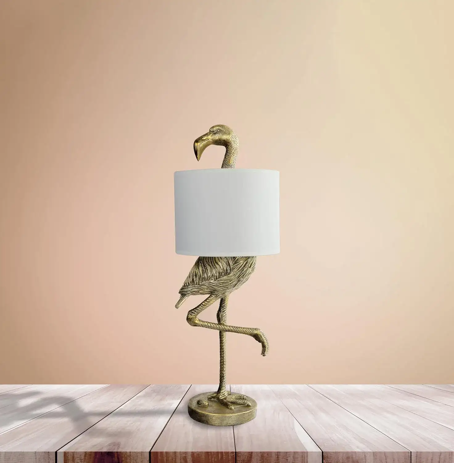 Creative Co-Op Resin Flamingo Table Lamp 