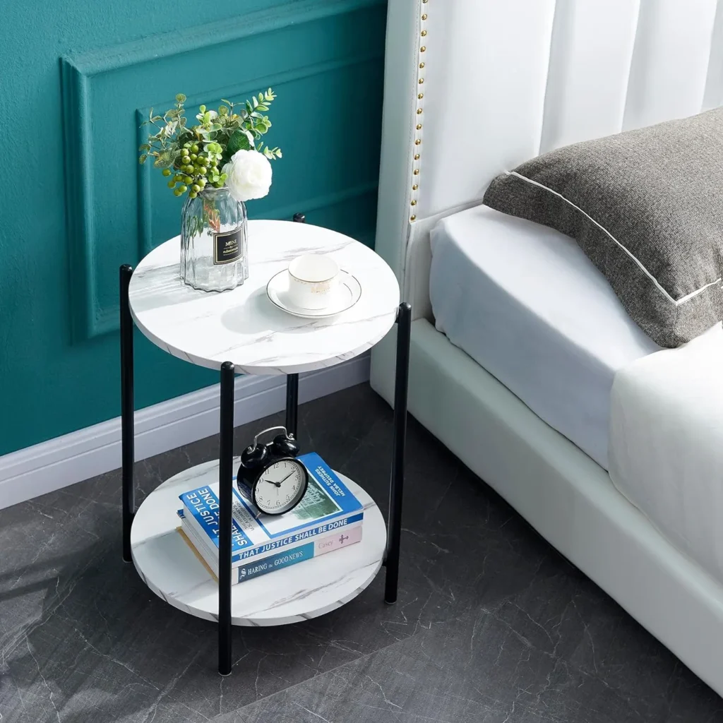 Round Marble Side Tables for bedroom