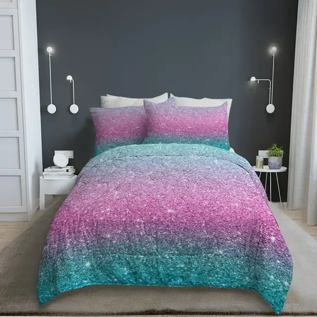 3D Glitter Comforter Bedding Sets for Teen Girls